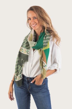 pañuelo estampado verde