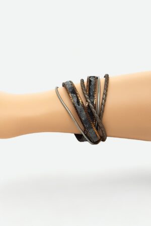 pulsera gris azulada mujer