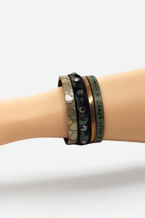pulsera cuero multitiras mujer
